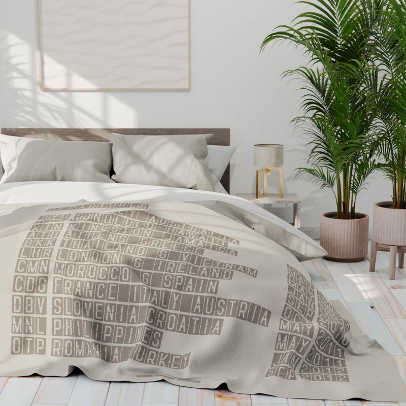 Custom Airport Codes Throw Blanket