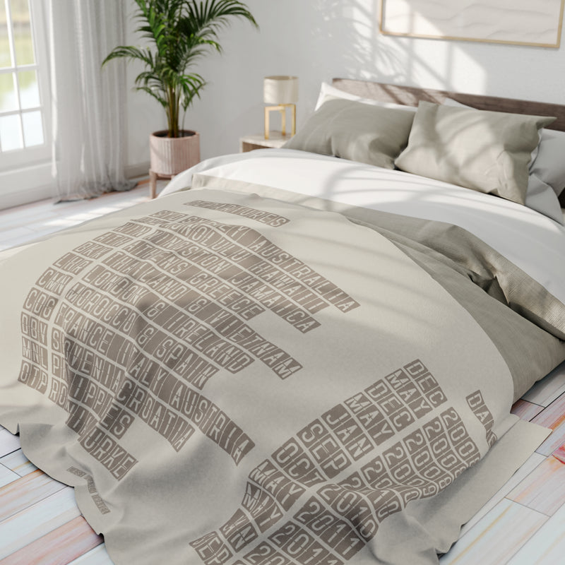 Custom Airport Codes Throw Blanket