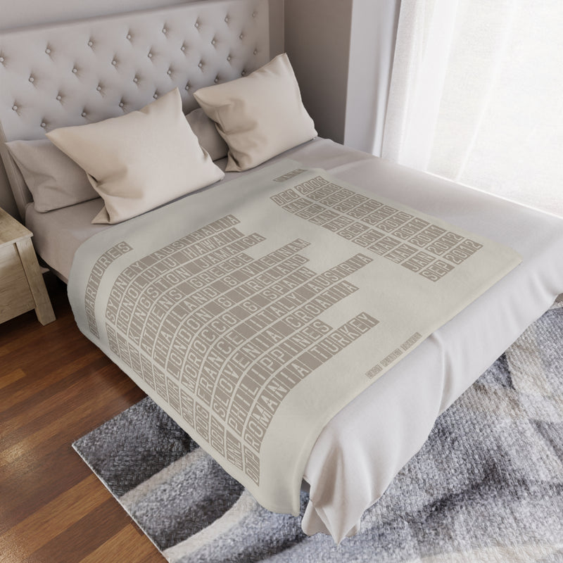 Custom Airport Codes Throw Blanket