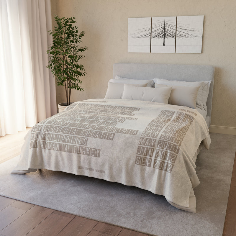 Custom Airport Codes Throw Blanket