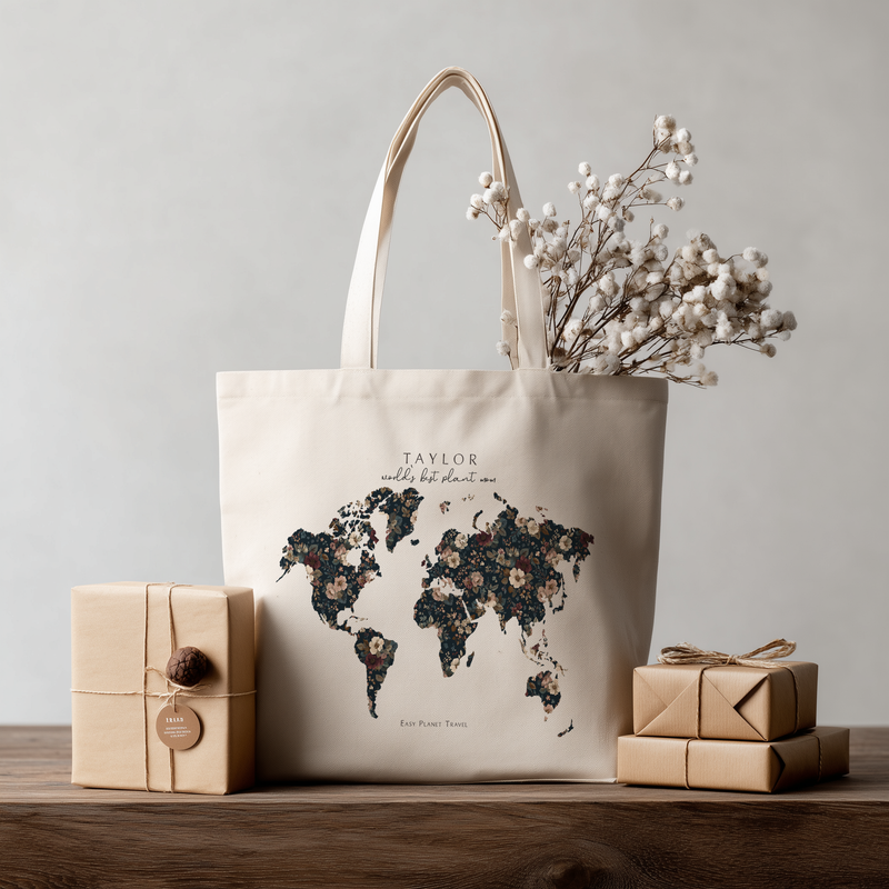 Sac de magasinage floral personnalisé