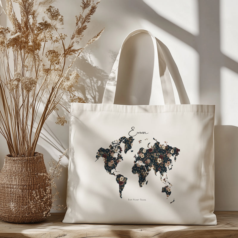Sac de magasinage floral personnalisé