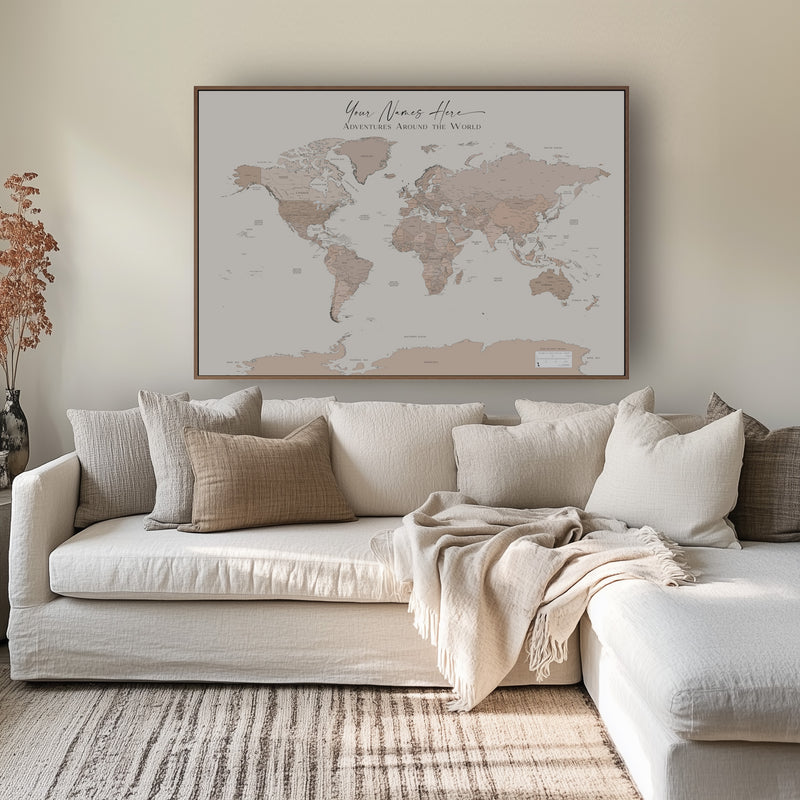 Carte du monde politique personnalisée Finlandes