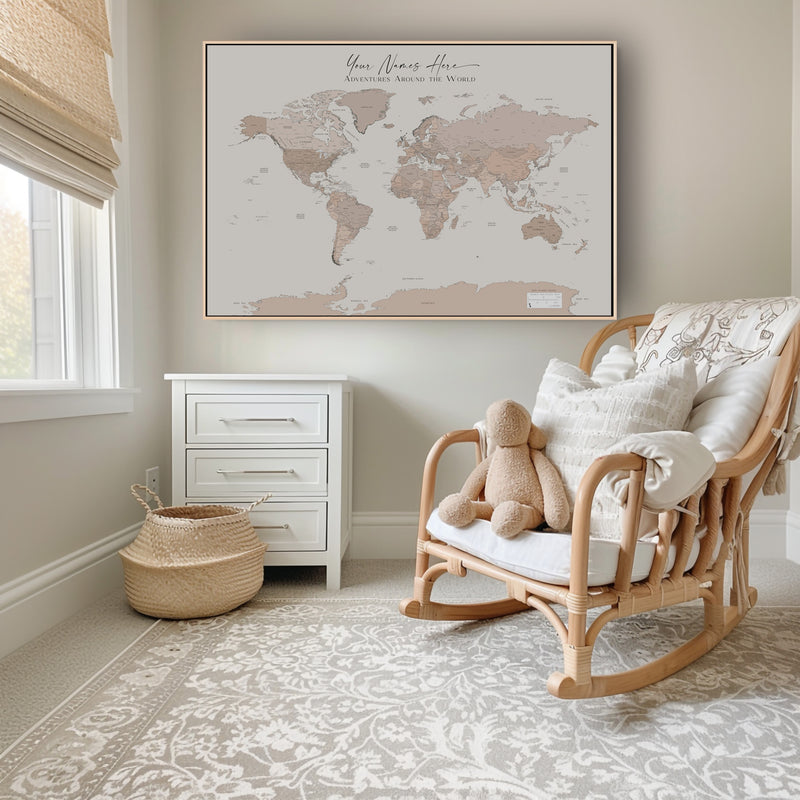 Carte du monde politique personnalisée Finlandes