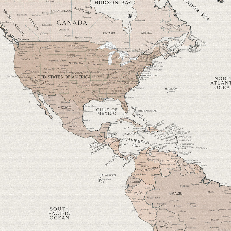 Carte du monde politique personnalisée Finlandes