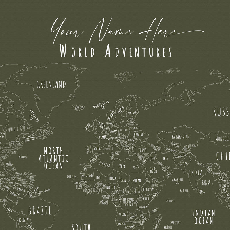 Custom Minimalist World Map Scotland