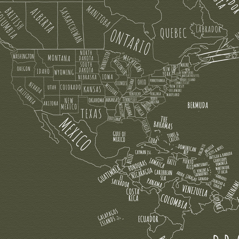 Custom Minimalist World Map Scotland