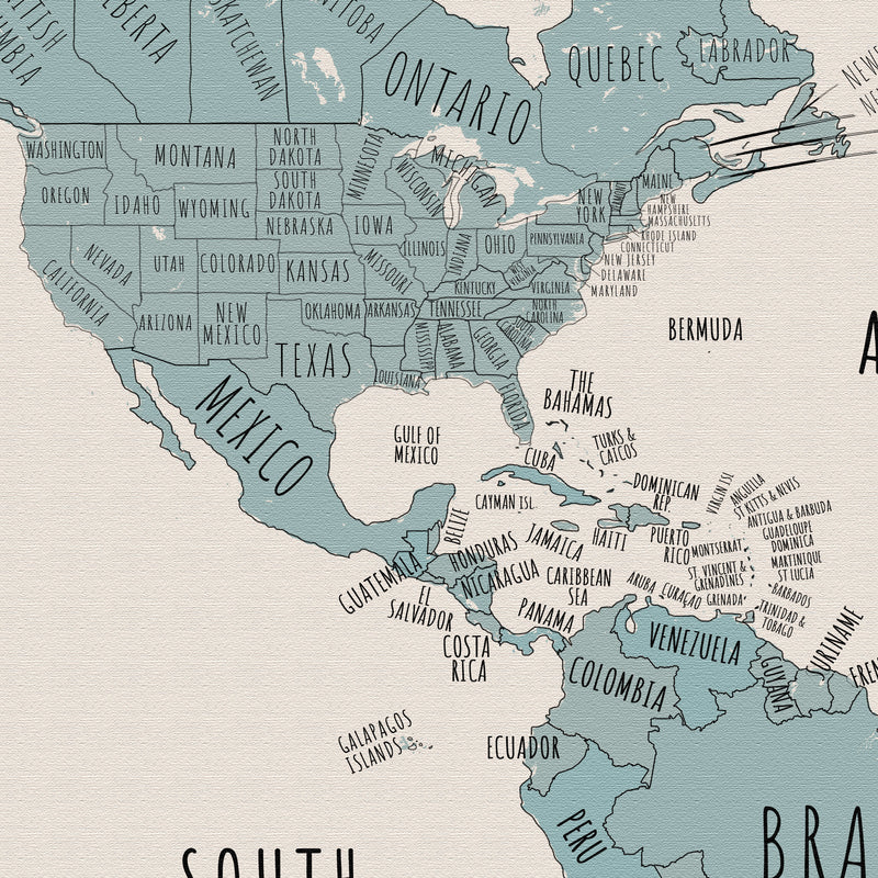 Custom Minimalist World Map Seychelles