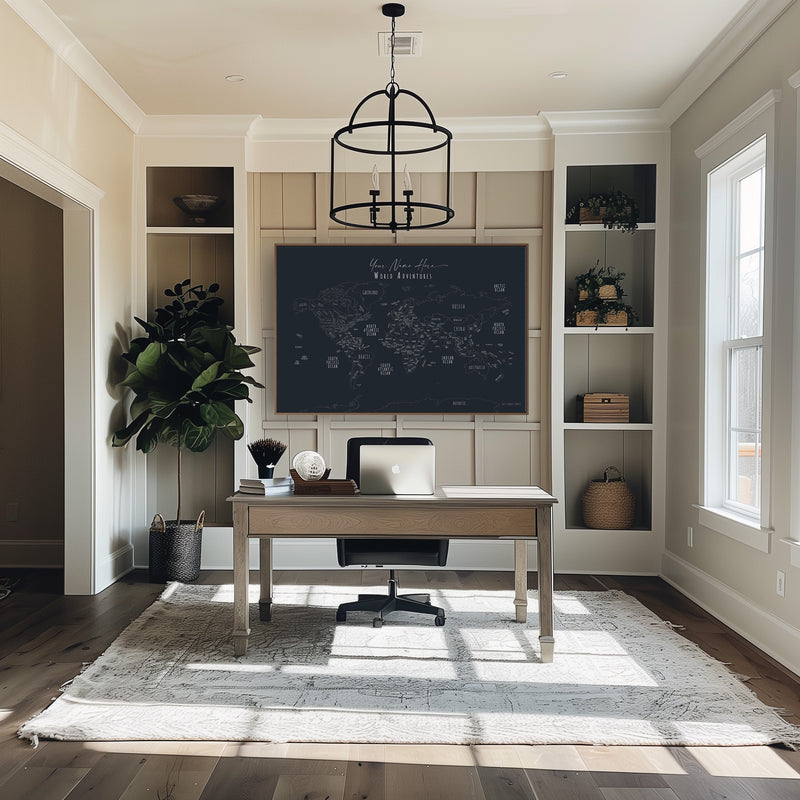 Carte du monde minimaliste Zurich