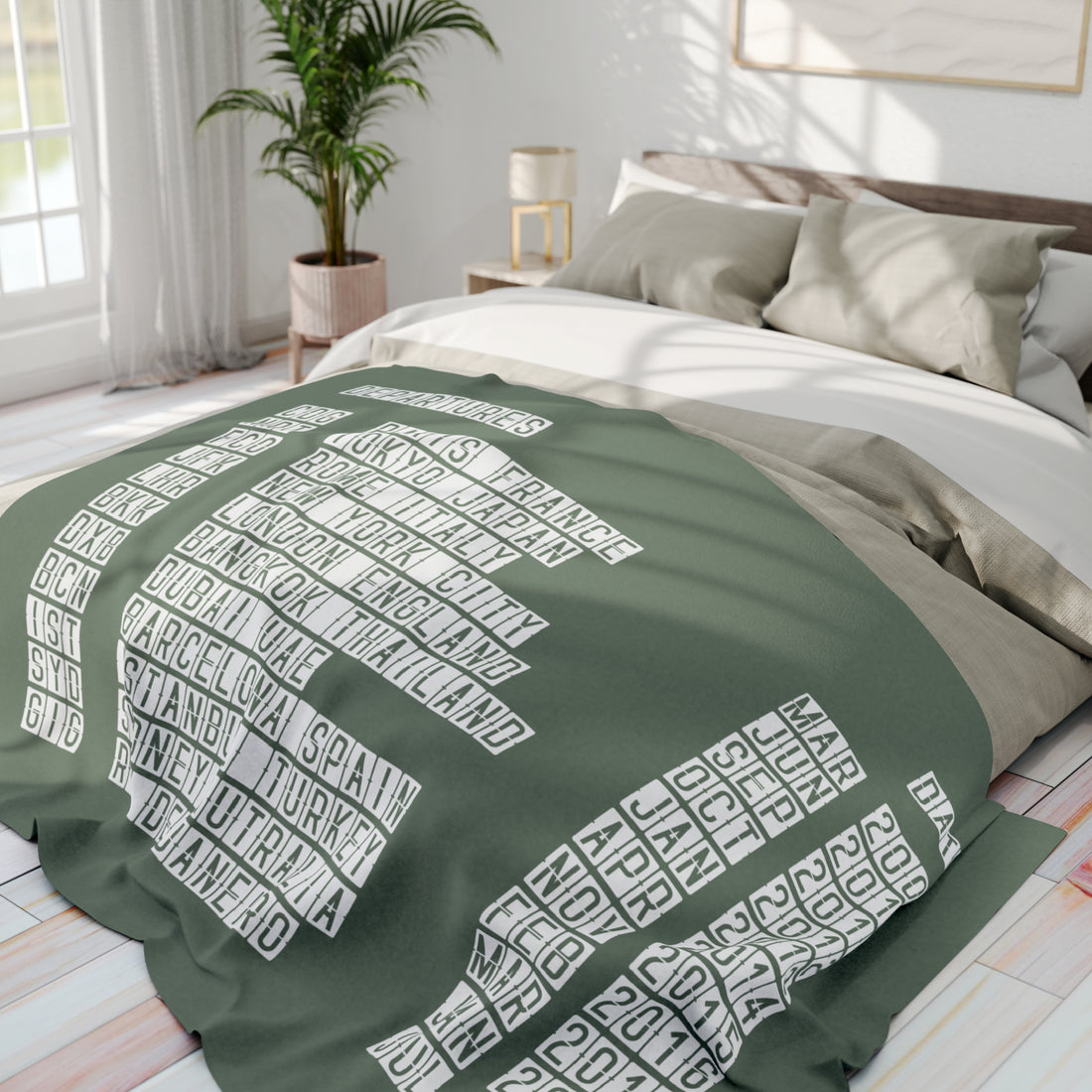 Custom Airport Codes Throw Blanket – Easy Planet Travel