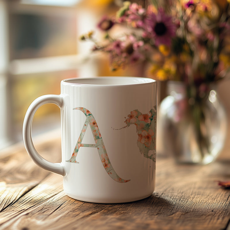 Tasse personnalisée fleurs de cerisiers