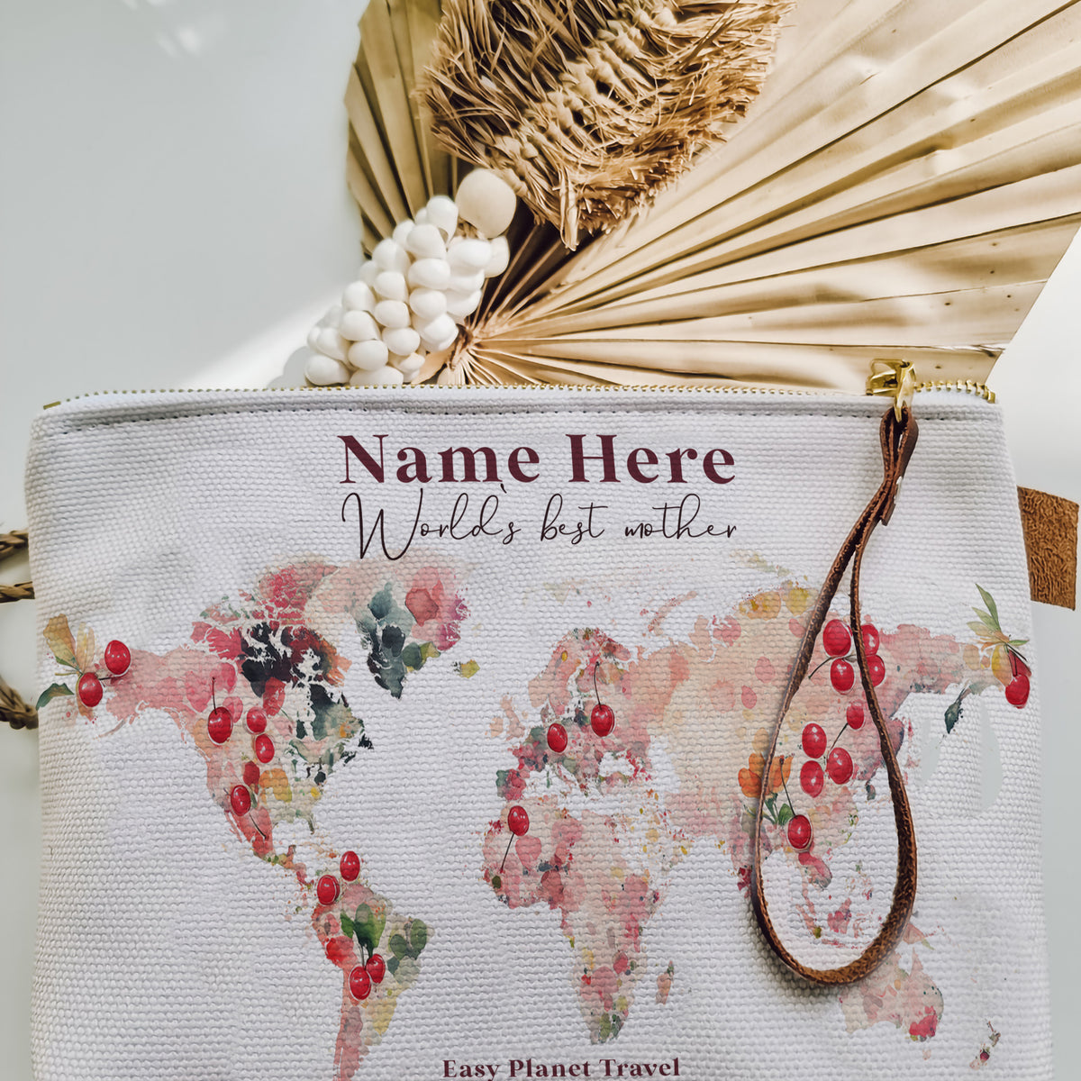 Trousse de voyage cerise personnalisée