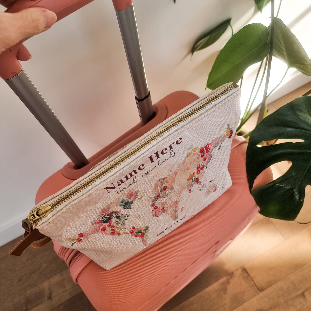 Trousse de voyage cerise personnalisée