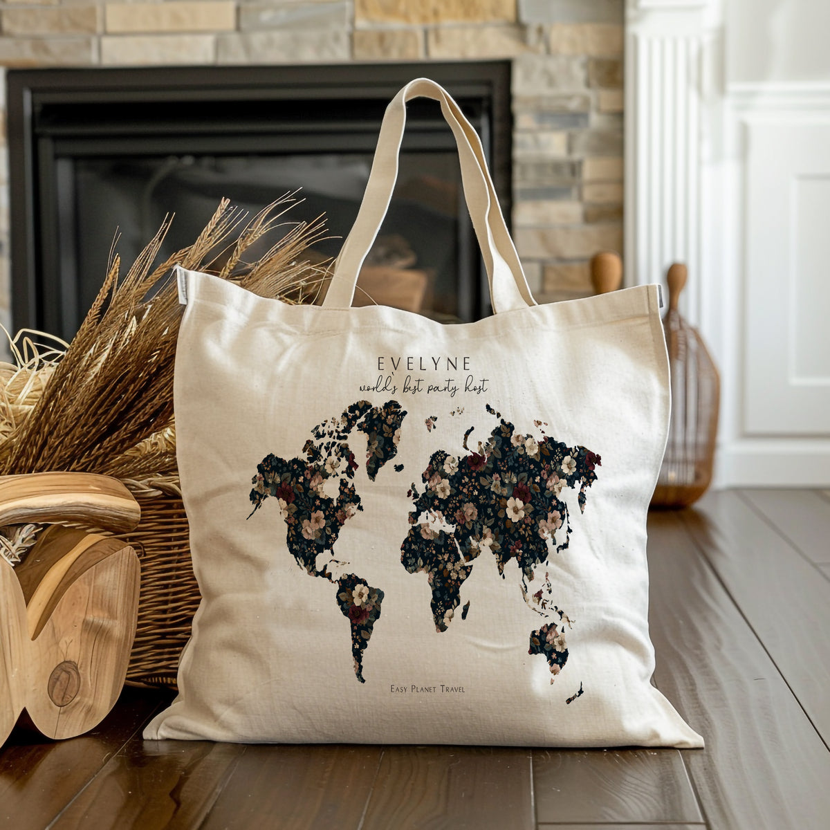 Sac de magasinage floral personnalisé