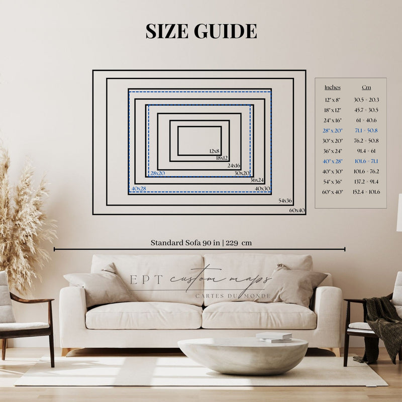 Custom Political World Map Black and White