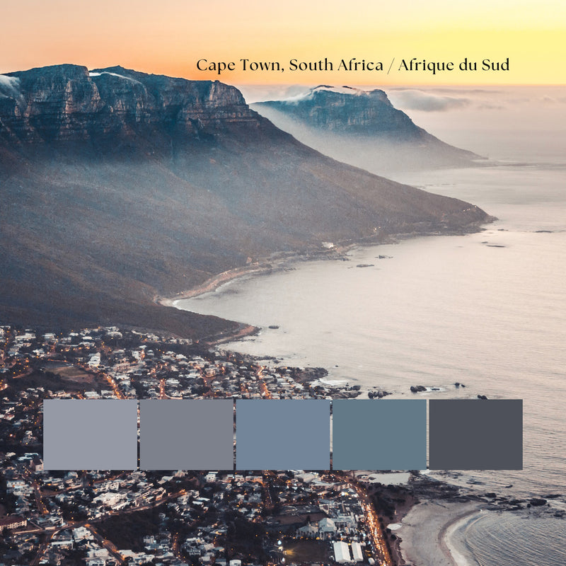 Carte du monde minimaliste Cape Town