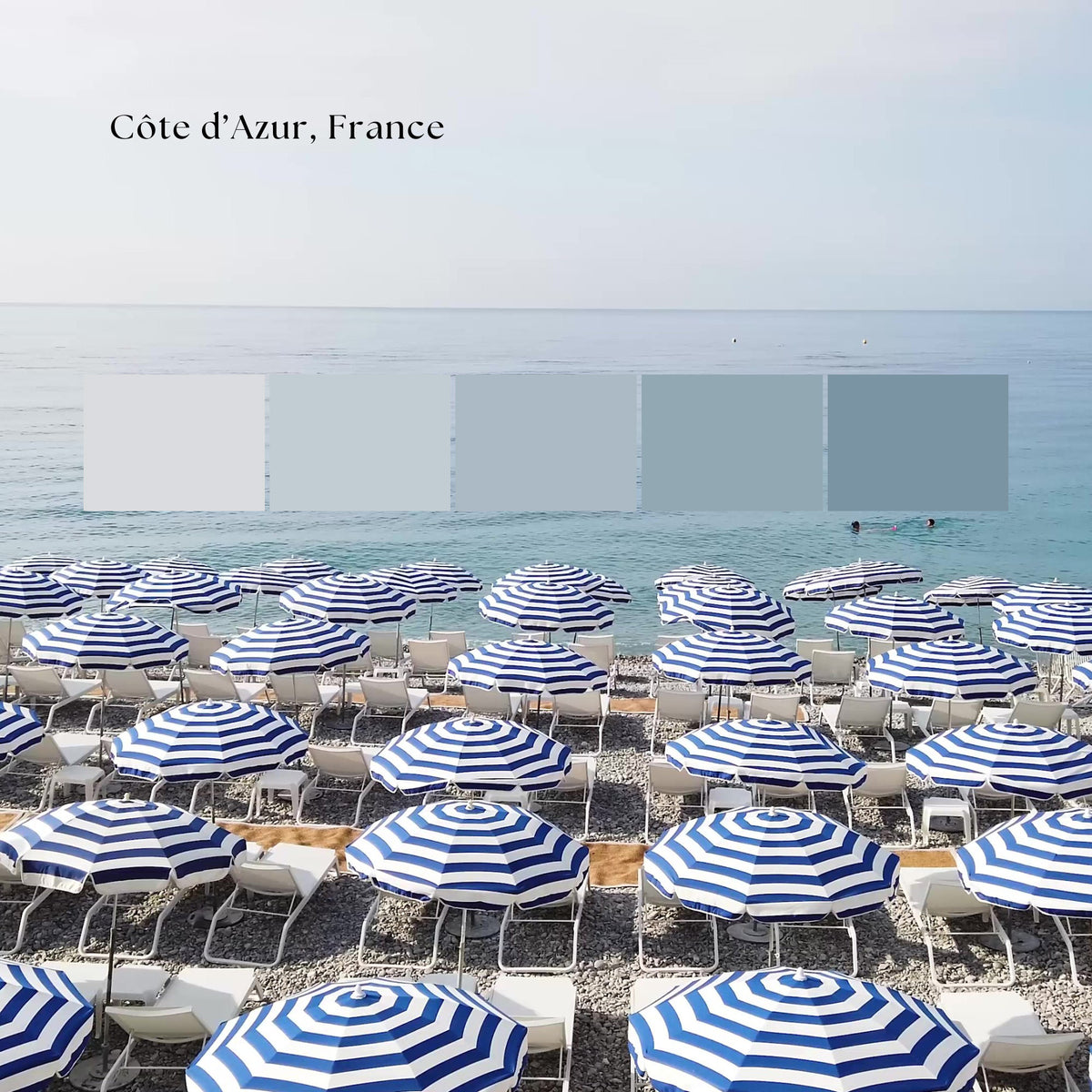 Custom Minimalist World Map Côte d'Azur