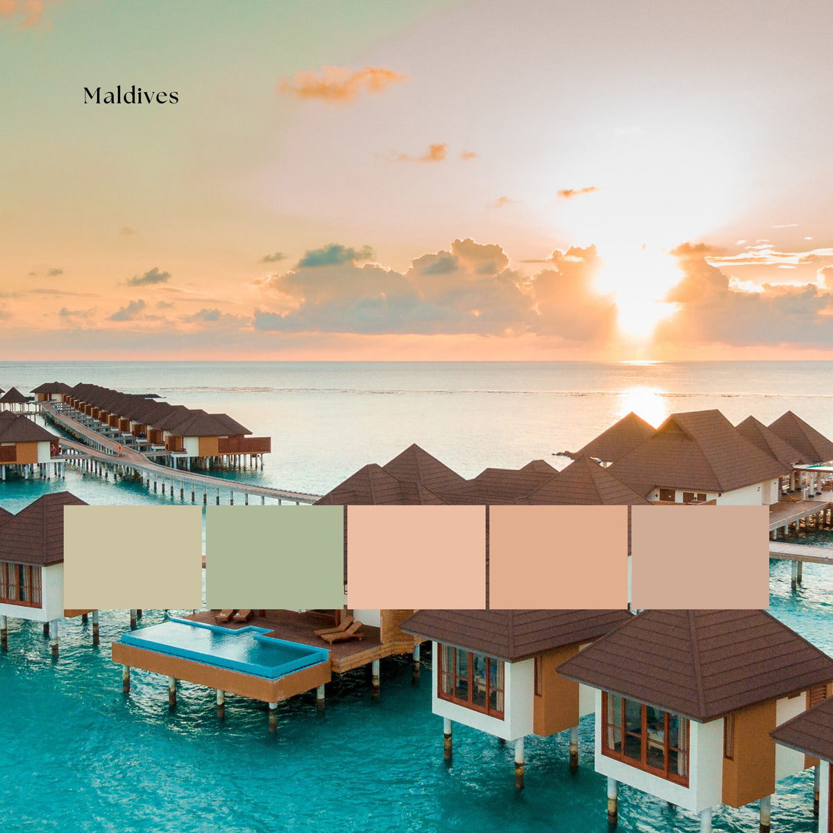 Custom Political World Map Maldives