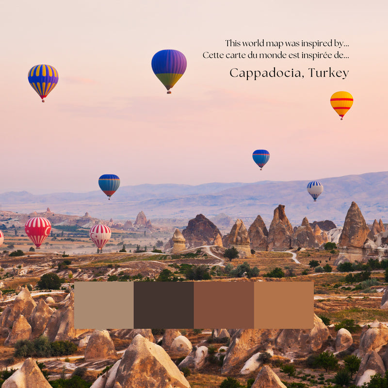 Custom Political World Map Cappadocia