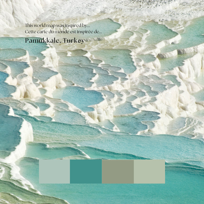 Custom Political World Map Pamukkale