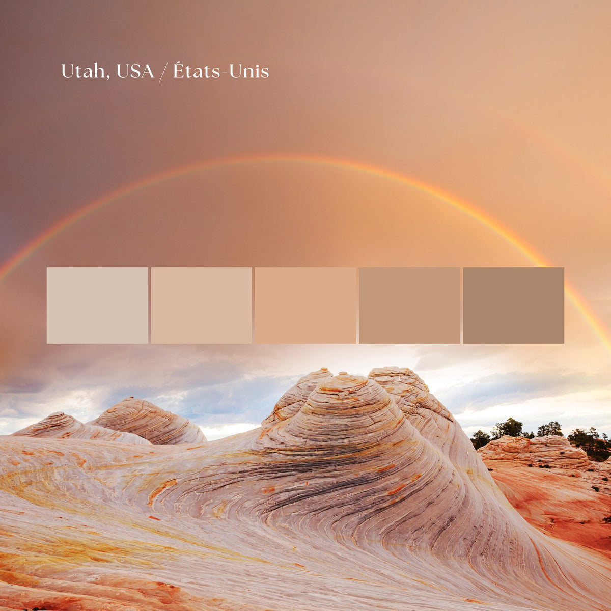 Carte du monde minimaliste Utah