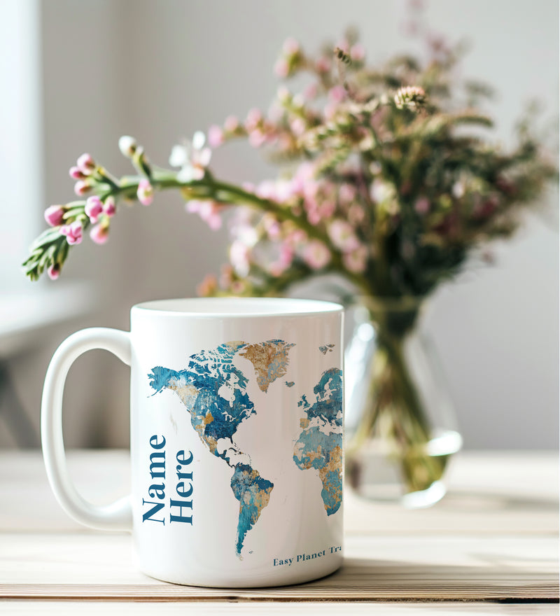 Tasse personnalisée azur