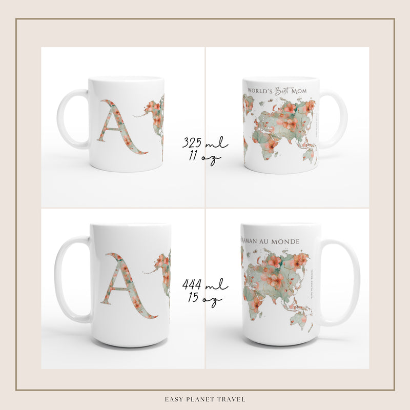 Tasse personnalisée fleurs de cerisiers