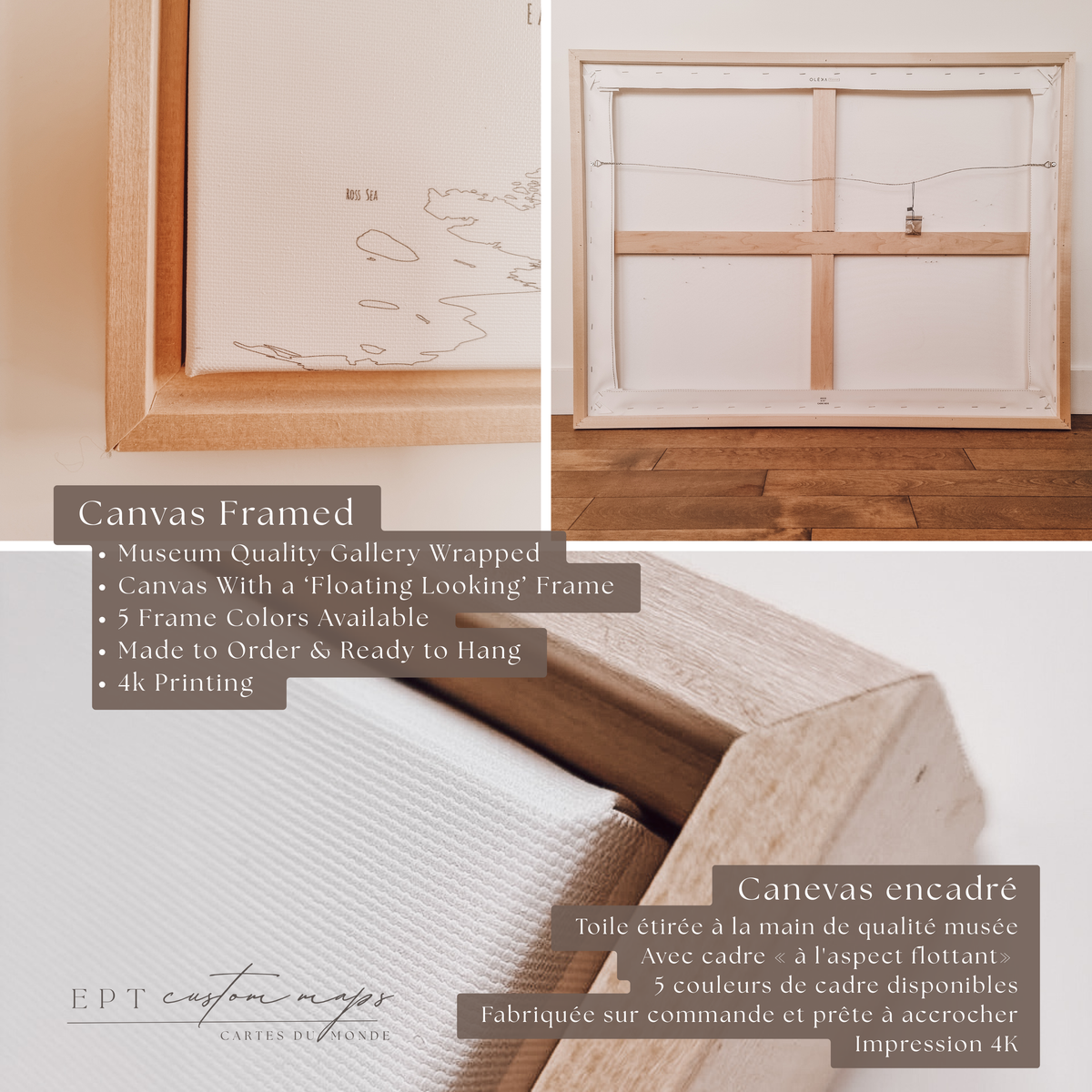 Carte du monde politique personnalisée Bangkok