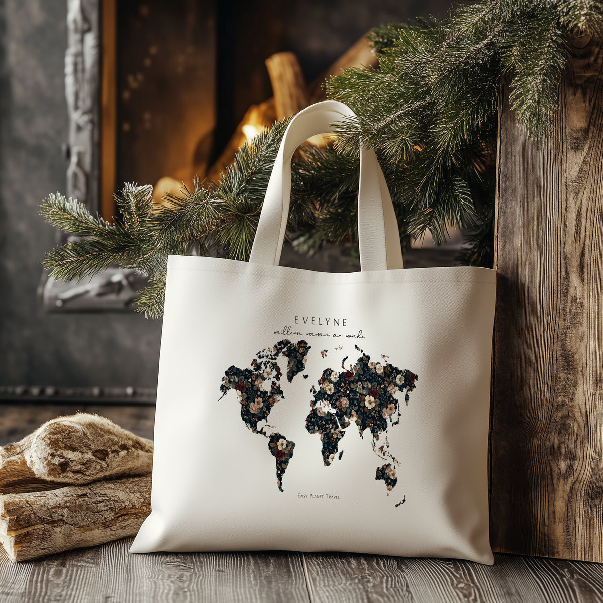 Sac de magasinage floral personnalisé