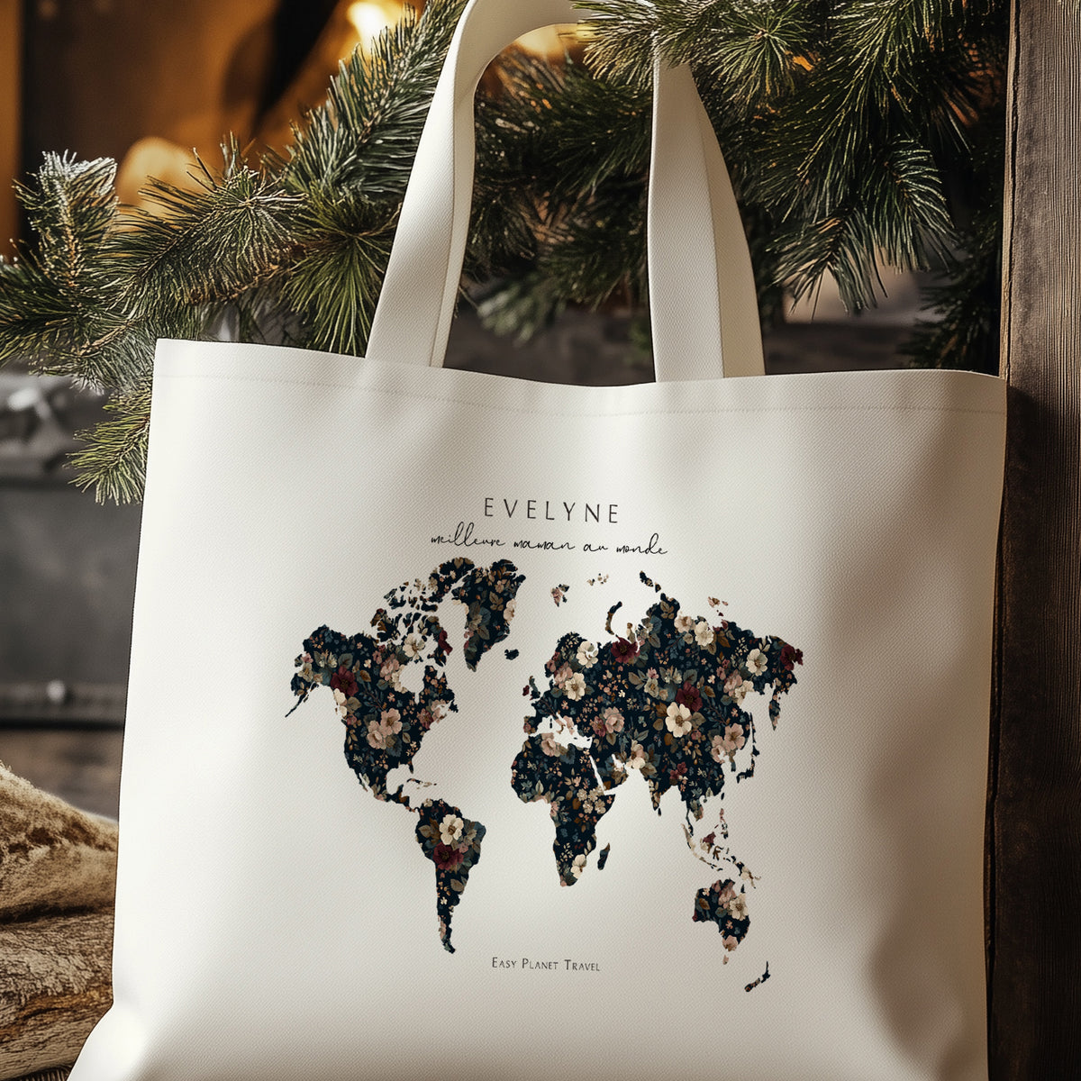 Sac de magasinage floral personnalisé