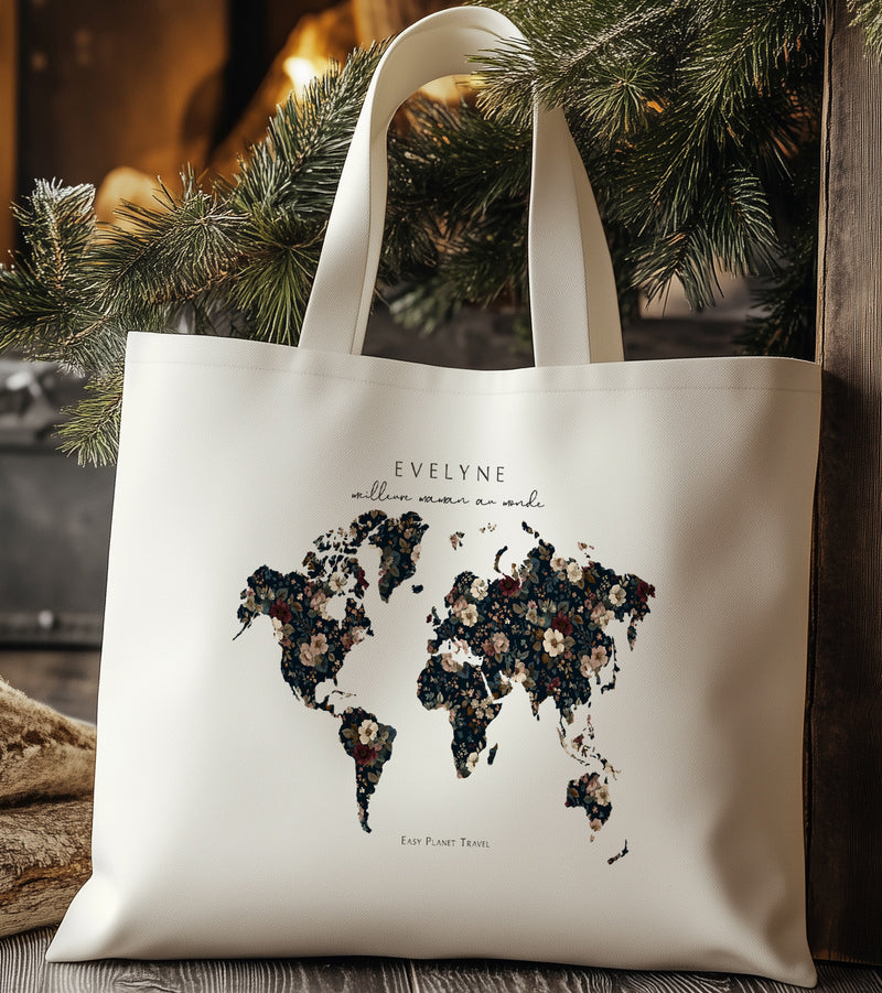 Sac de magasinage floral personnalisé