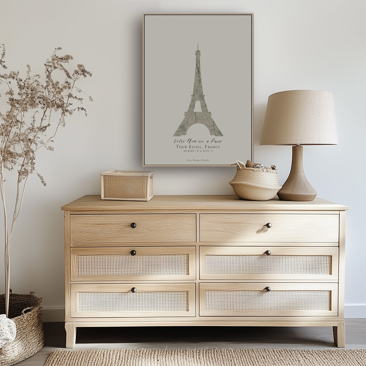 Custom Eiffel Tower Map