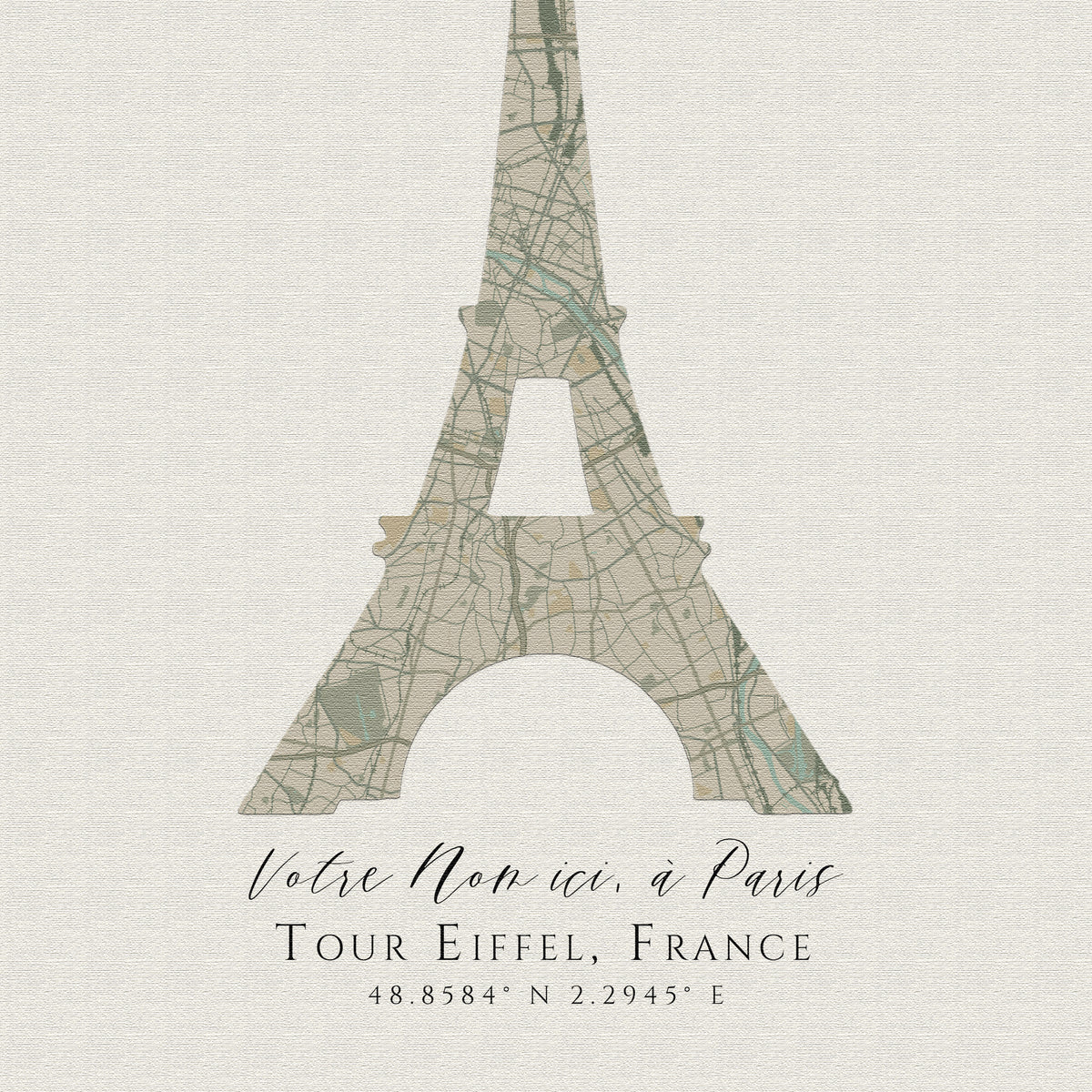 Custom Eiffel Tower Map