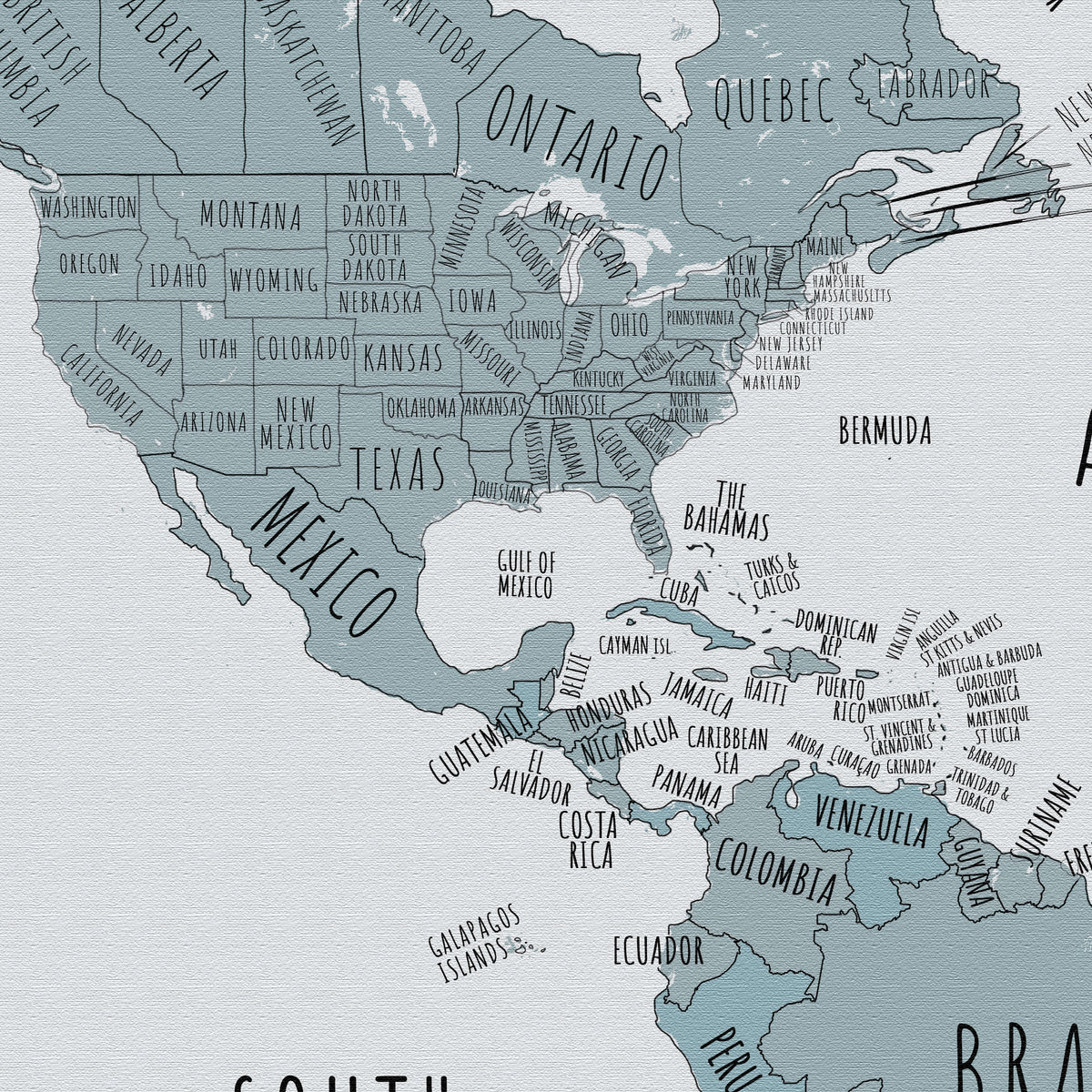 Custom Minimalist World Map Côte d'Azur