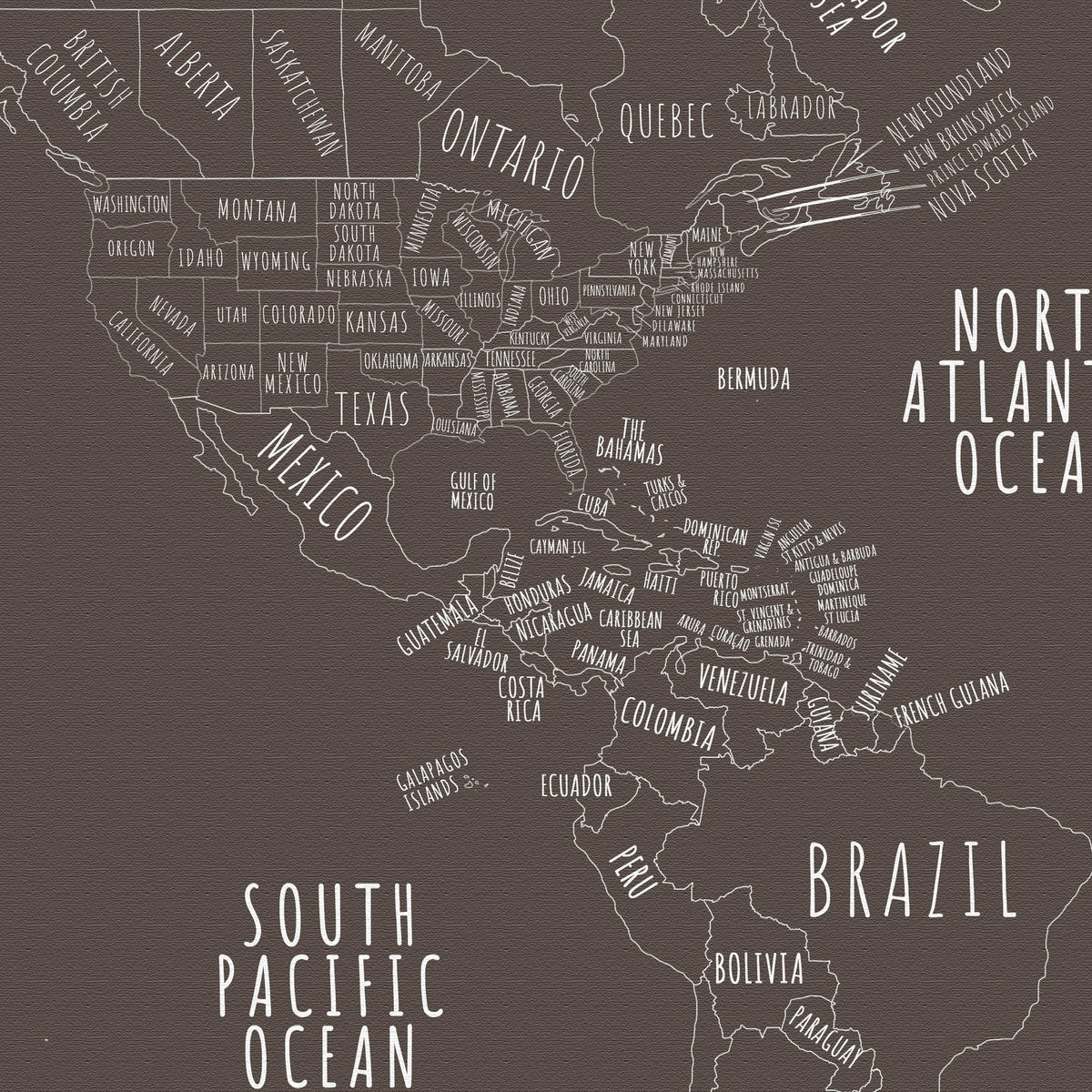 Custom Minimalist World Map Giza Pyramids
