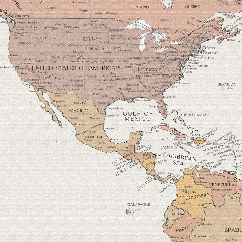 Carte du monde politique personnalisée Norvège