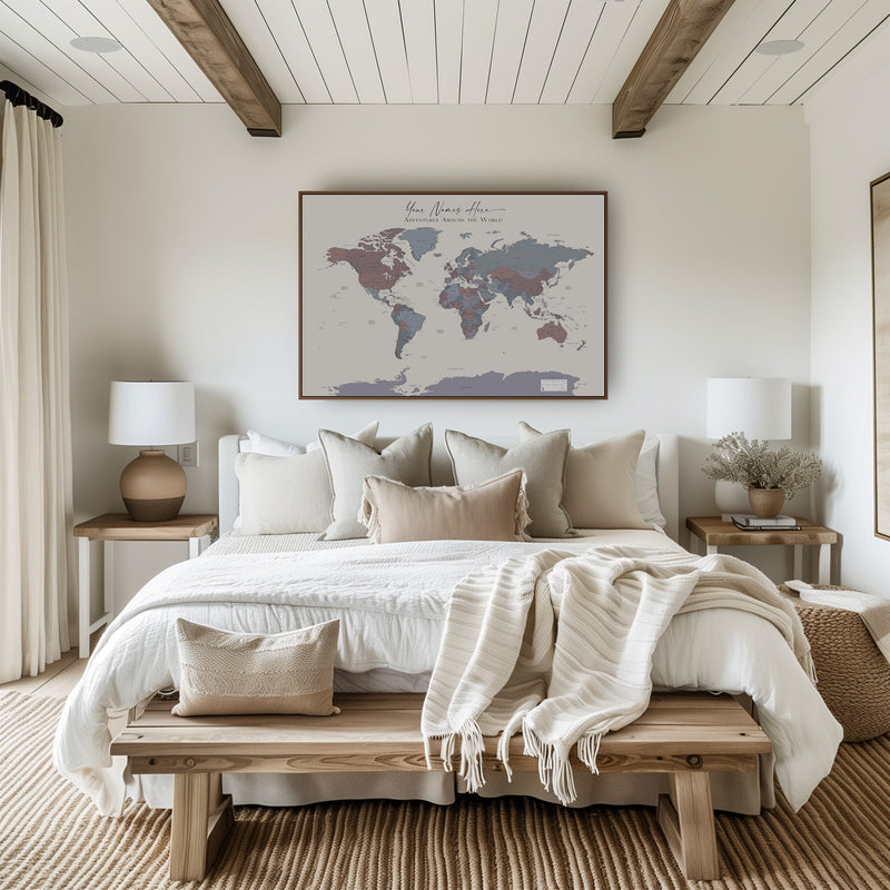 Carte du monde politique personnalisée Istanbul