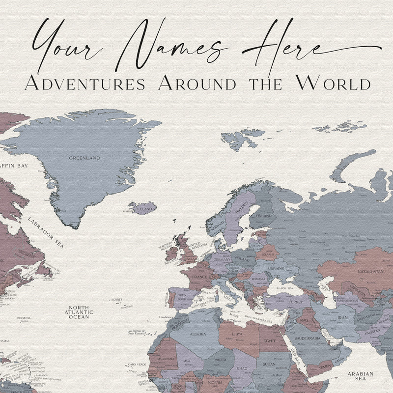 Carte du monde politique personnalisée Istanbul