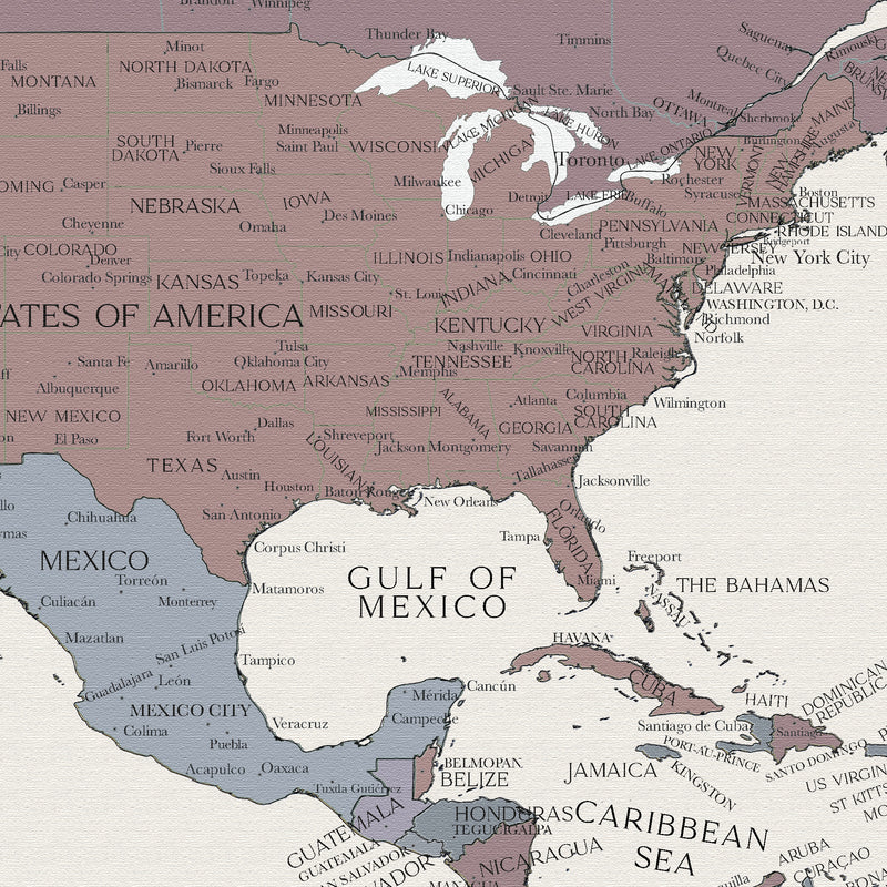 Carte du monde politique personnalisée Istanbul