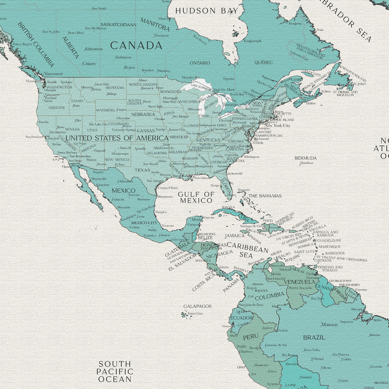 Carte du monde politique personnalisée Whitsundays