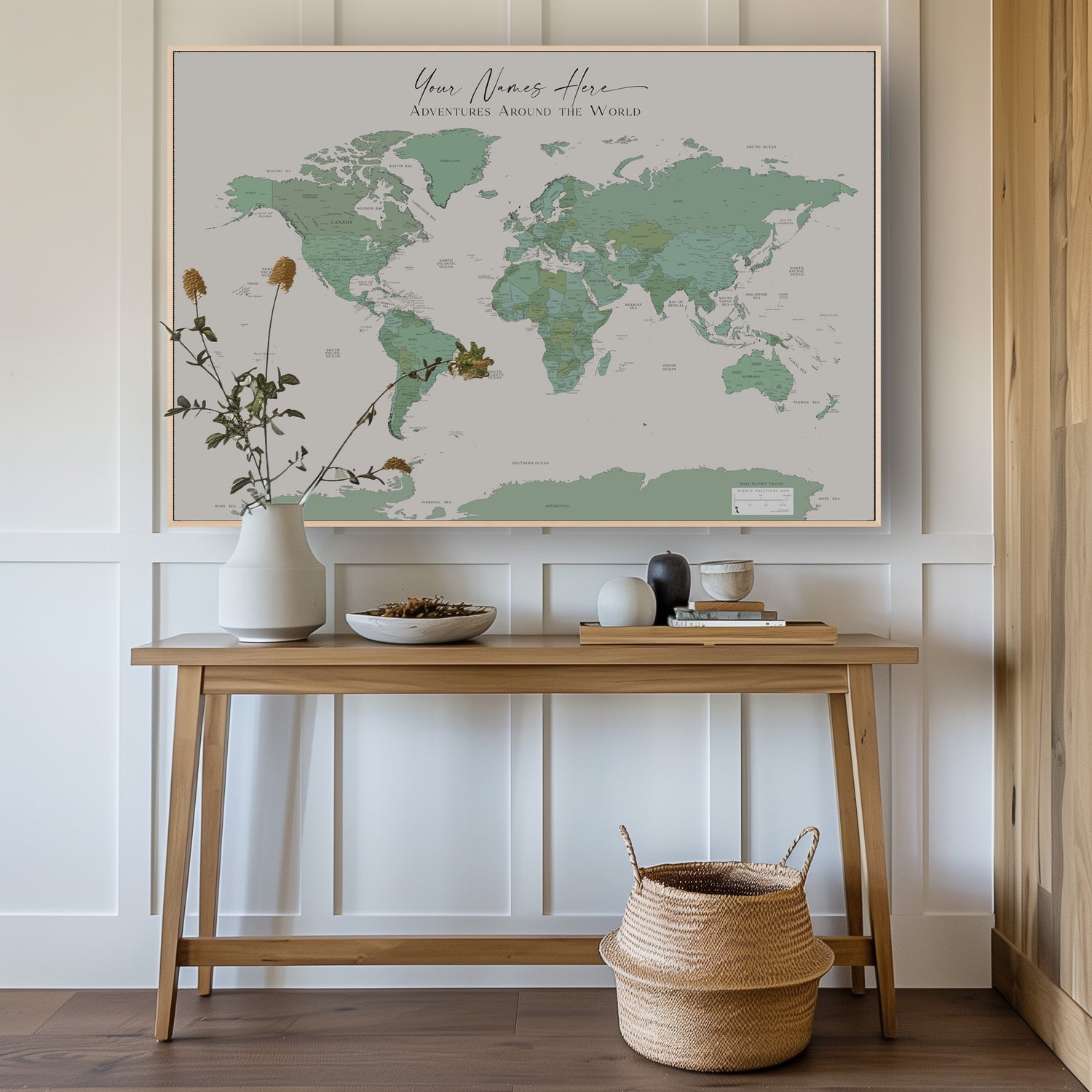 Custom Political World Map Mauritius – Easy Planet Travel