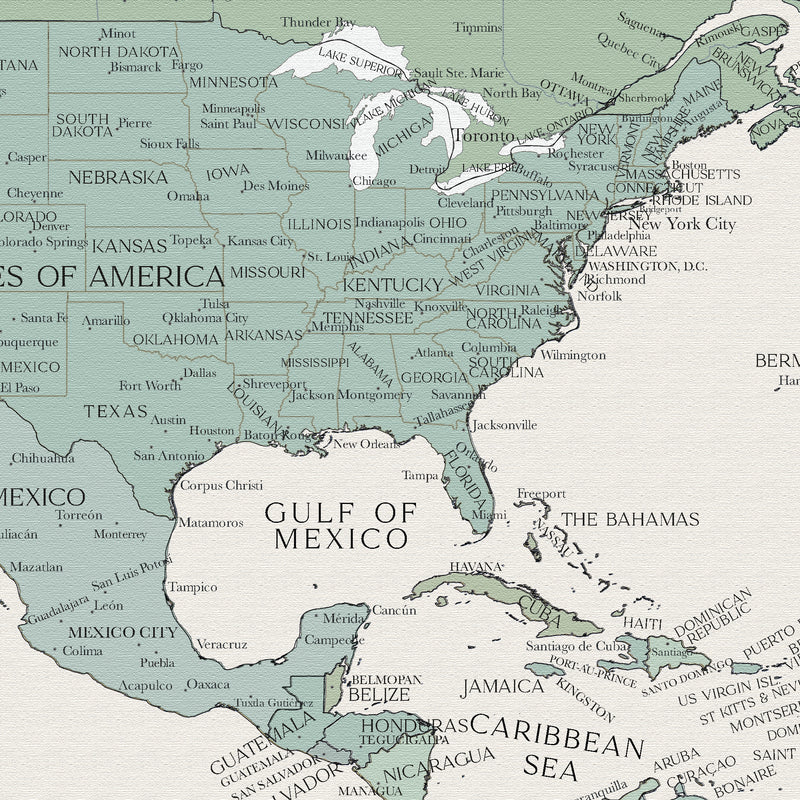 Custom Political World Map Pamukkale