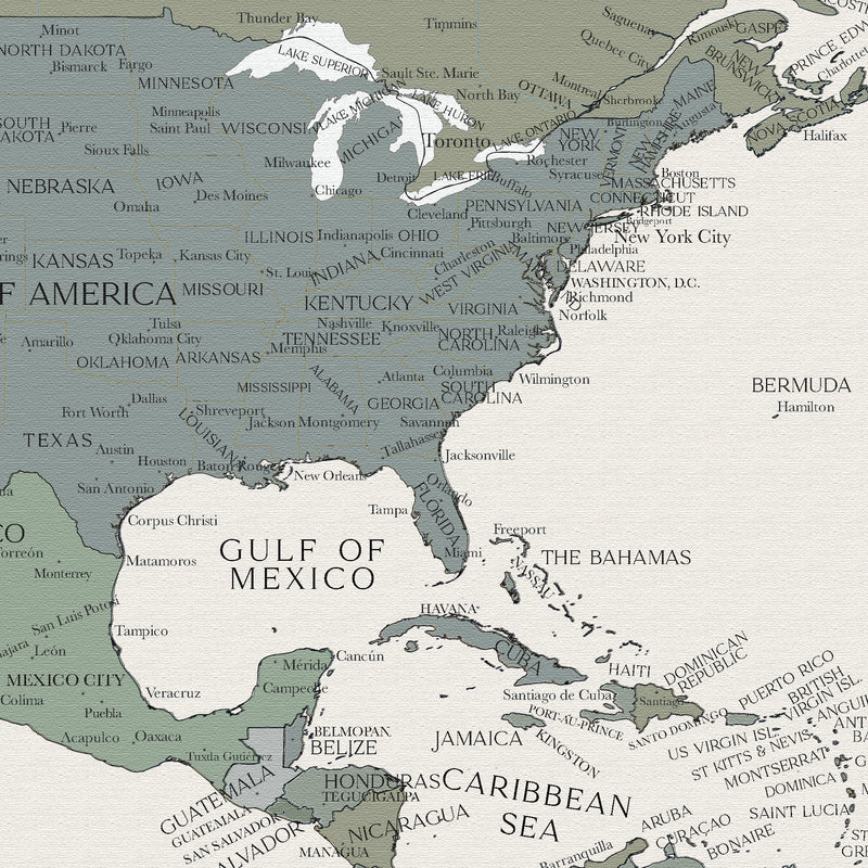 Custom Political World Map Ibiza at Dawn