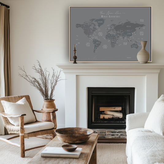 Image Custom Minimalist World Map Cape Town