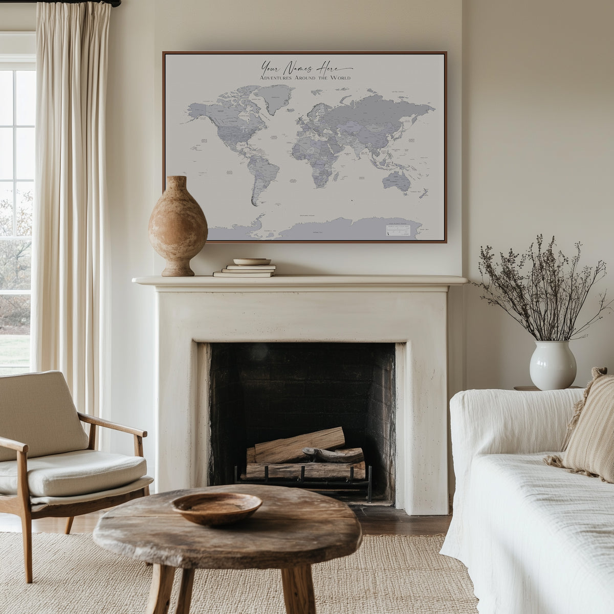 Custom Political World Map Quebec