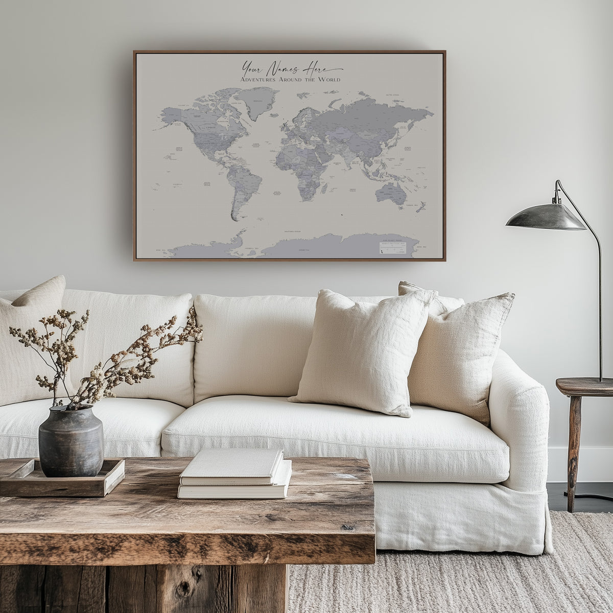 Custom Political World Map Quebec