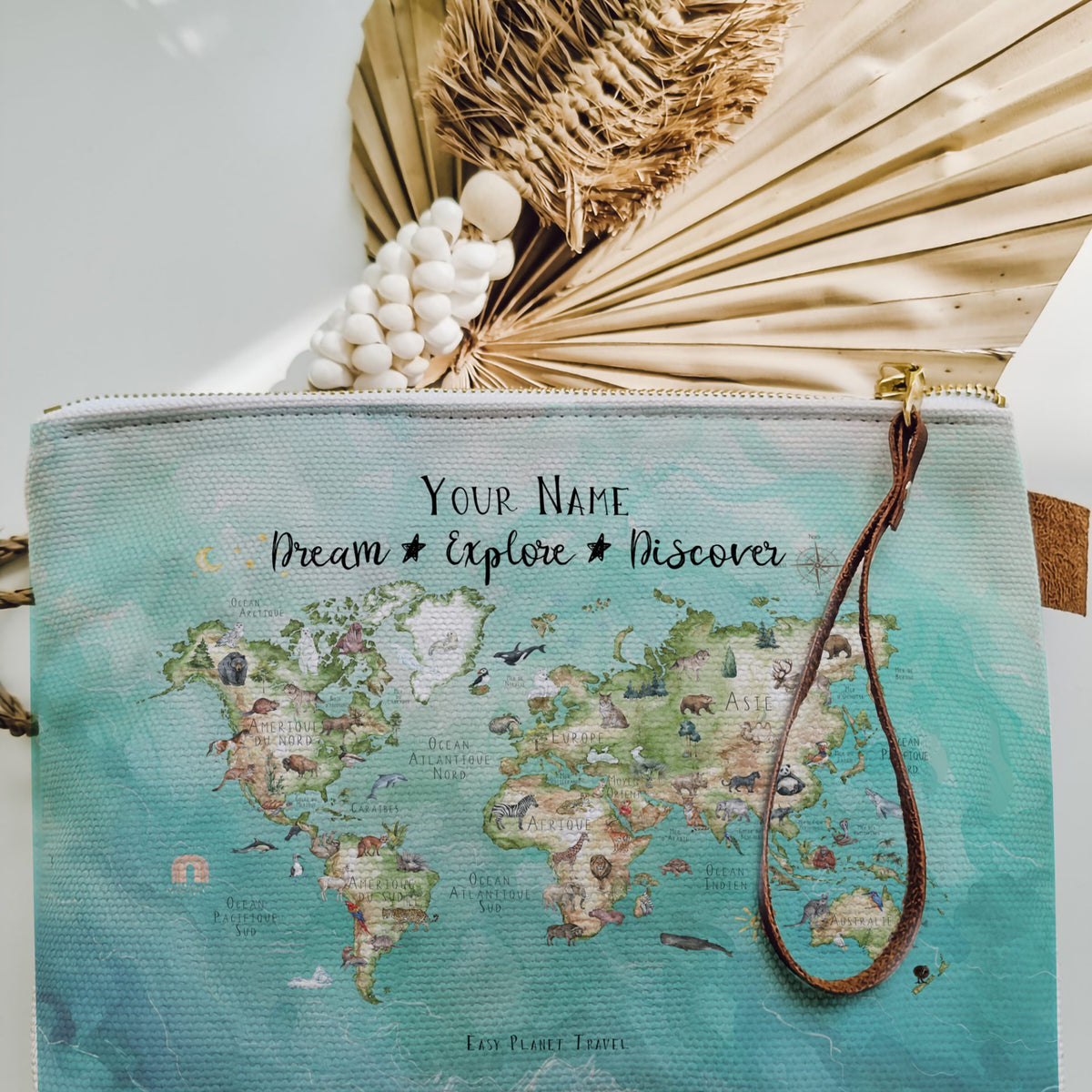 Custom Pencil Case World Map
