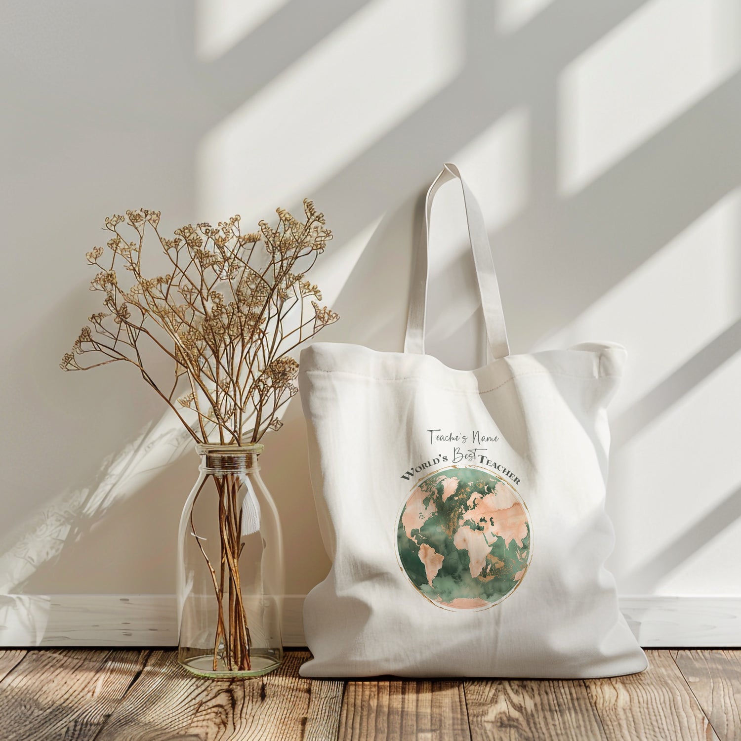 Custom Shopping Globe Tote Bag