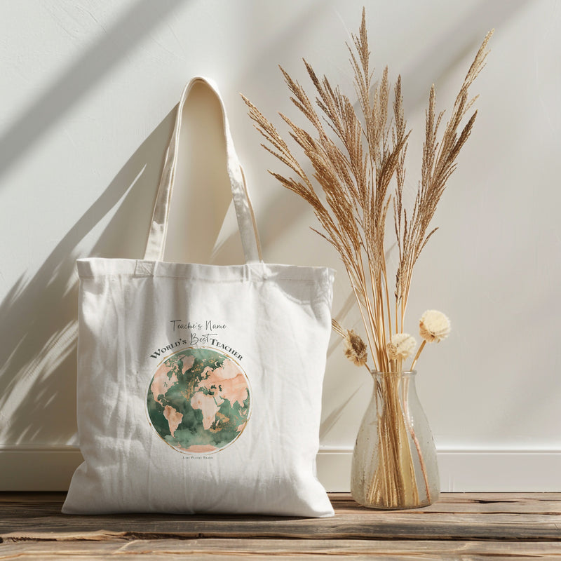 Custom Shopping Globe Tote Bag