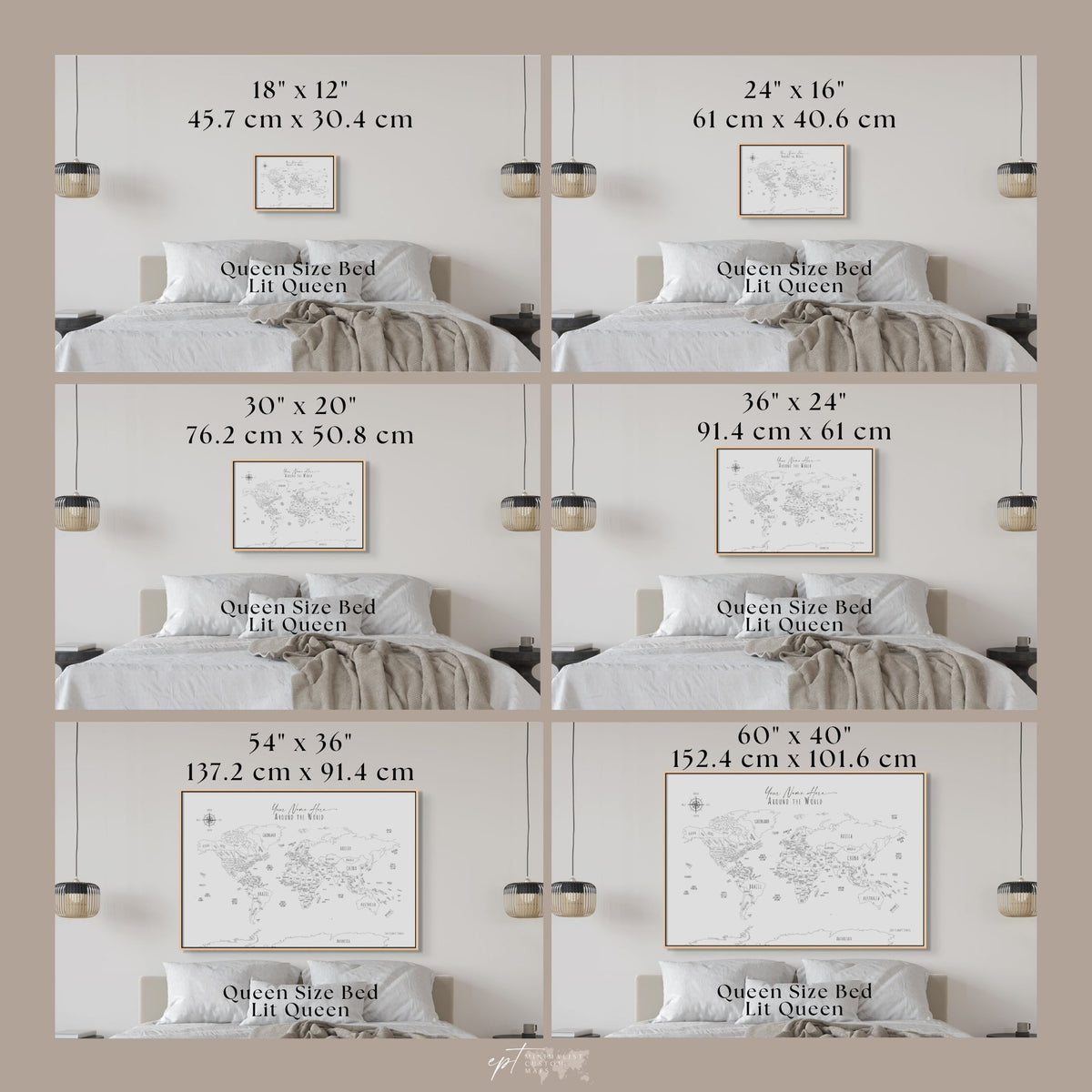 Custom Political World Map Cappadocia